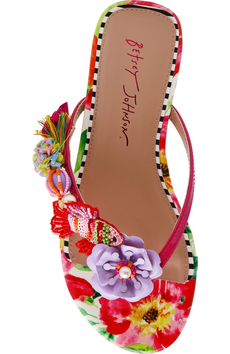 Betsey Johnson Doloris Bead & Sequin Flip Flop, Alternate, color, Bright Multi