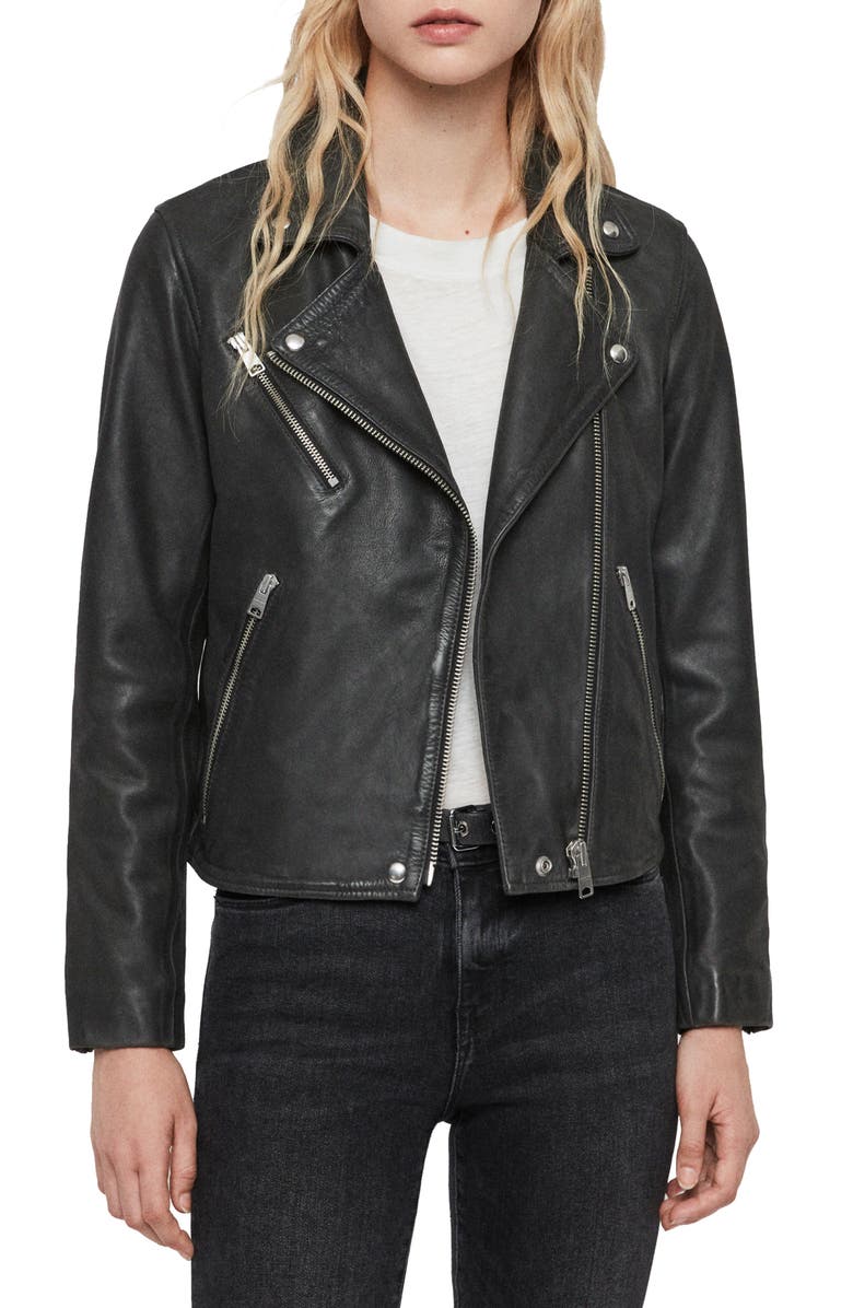 AllSaints Arden Biker Jacket, Main, color, 