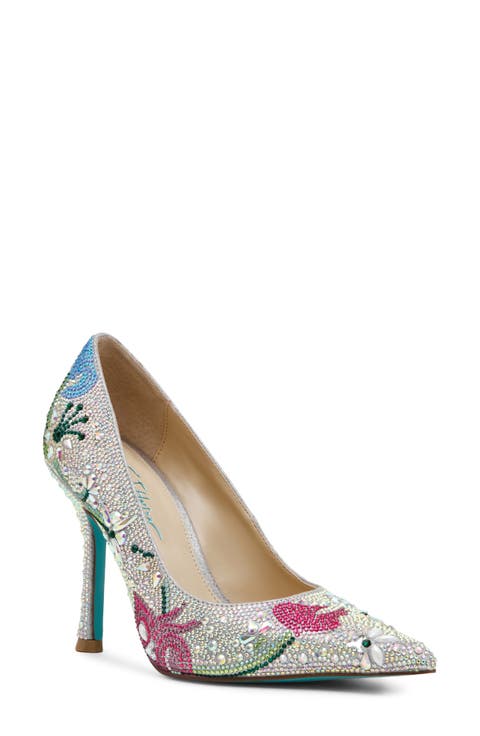 Brice Crystal Floral Pump