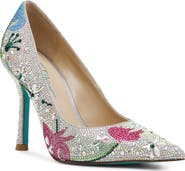 Betsey Johnson Brice Crystal Floral Pump