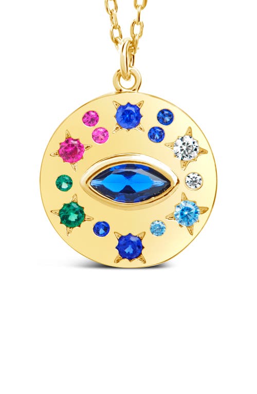 Sterling Forever Cubic Zirconia Evil Eye Protection Pendant Necklace