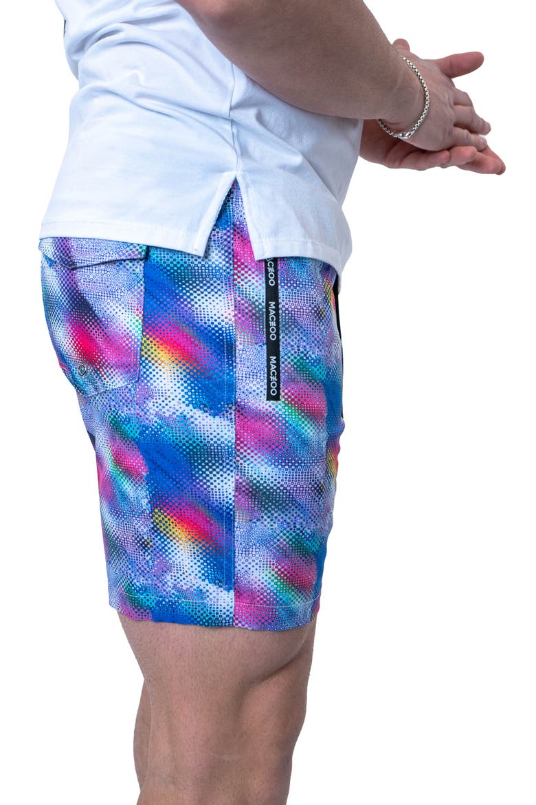 Swim Lion Haze Multi Swim Trunks, Alternate, color, BLUE MULTI