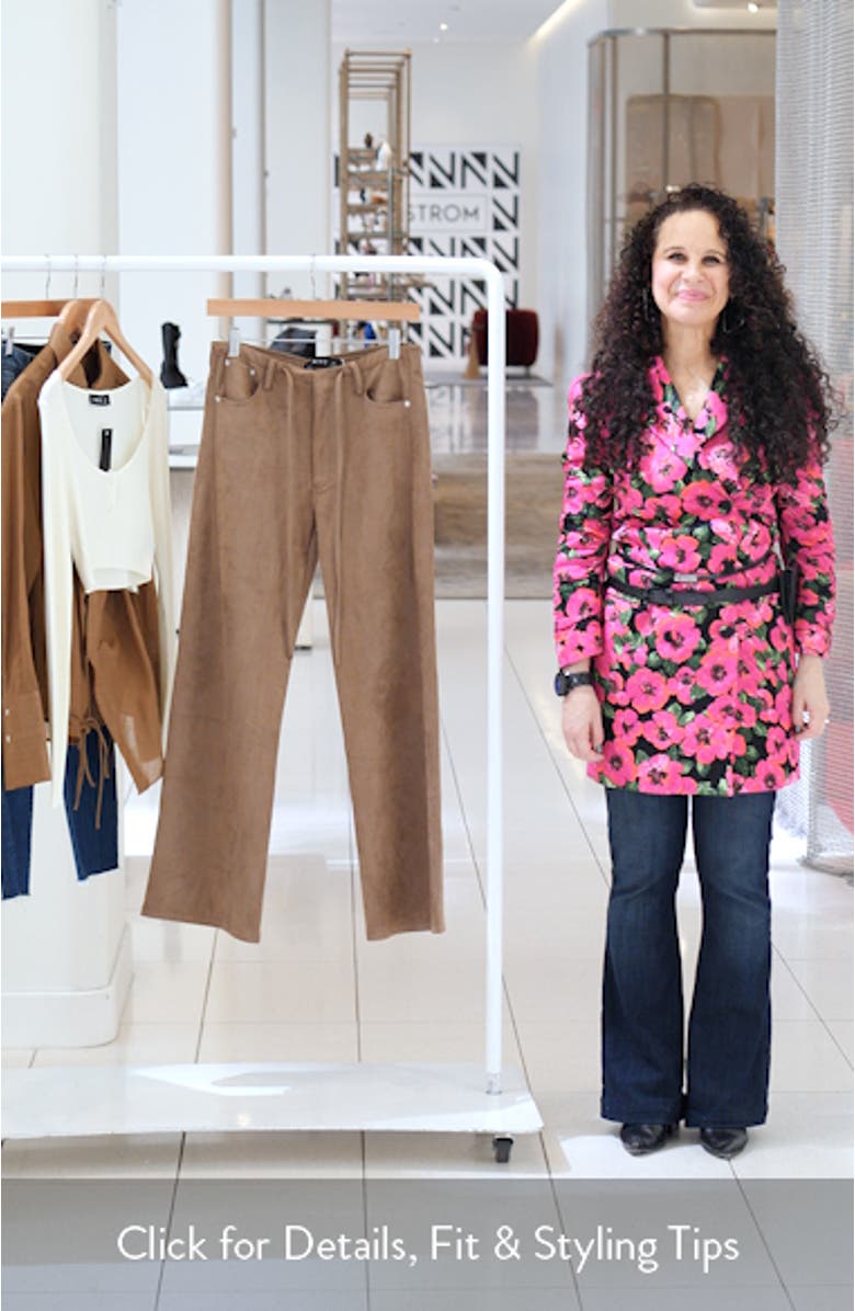 Dusty Faux Suede Straight Leg Pants, sales video thumbnail