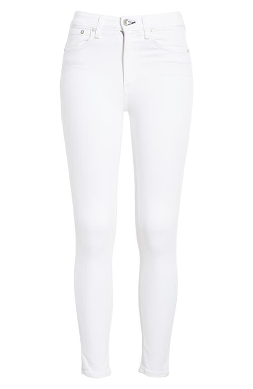 Rag & Bone High Rise Ankle Skinny Jean In Blanc In White