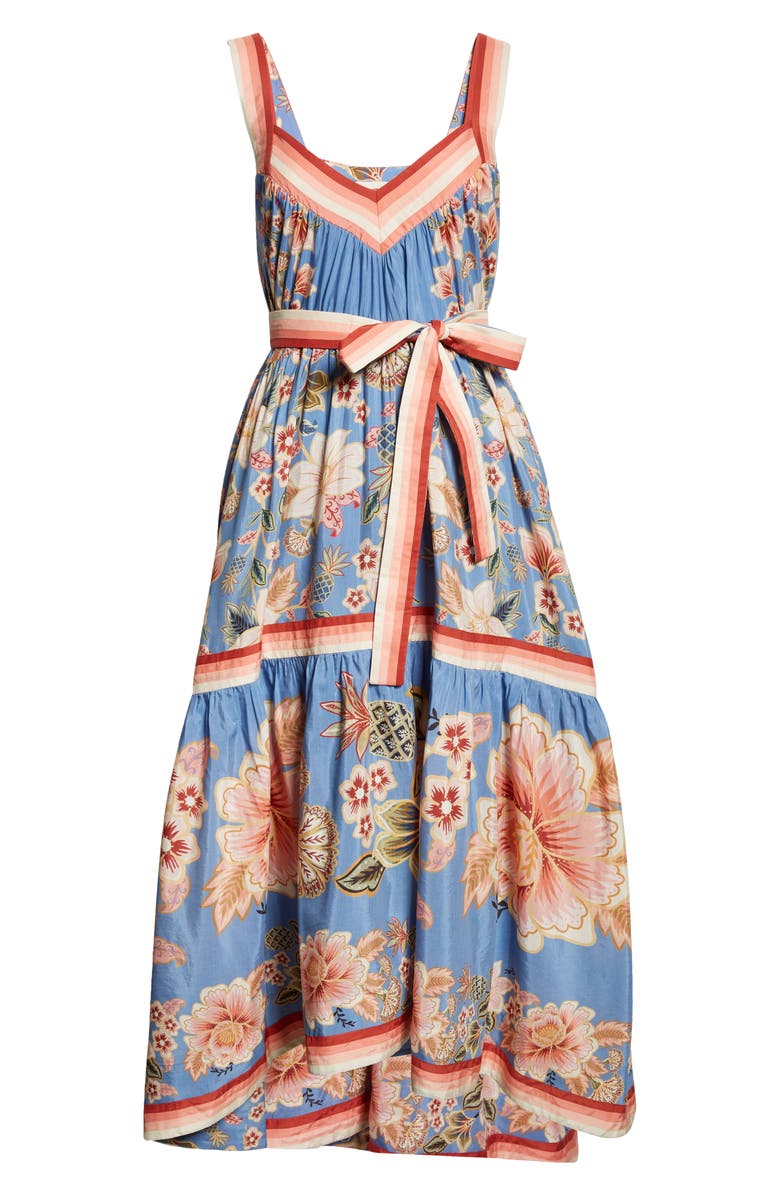 FARM Rio Super Bloom Tapestry Cotton Blend Dress, Alternate, color,