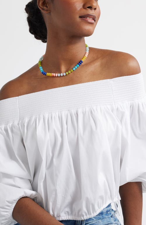 Shop Nordstrom Color Pop Beaded Necklace In Bright Multi- Pink Combo