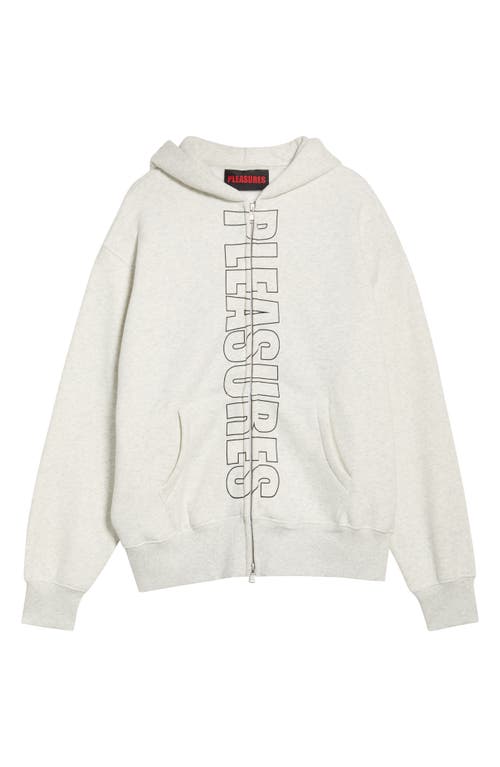 Pleasures Impact Zip Graphic Hoodie In Brown