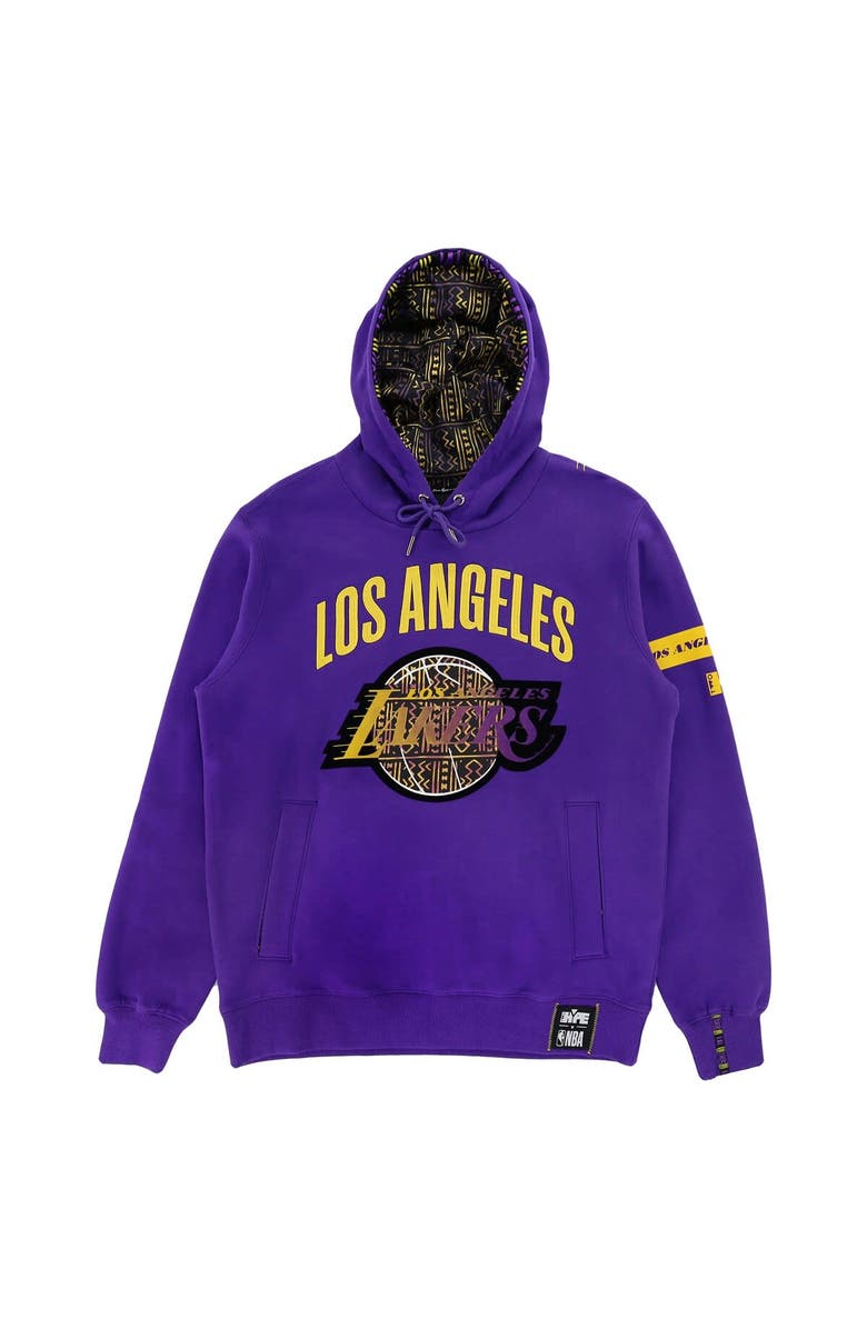 Two Hype Unisex NBA x Two Hype Purple Los Angeles Lakers Culture & Hoops Heavyweight Pullover Hoodie, Alternate, color, Purple