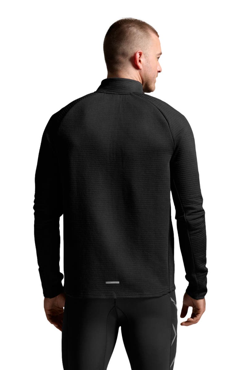 2XU Men's Ignition Haptic 1/4 Zip, Alternate, color, Black/Silver Reflective