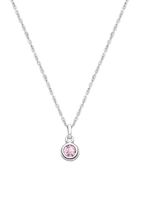 Sterling Silver tB® Birthstone 12-14" Necklace