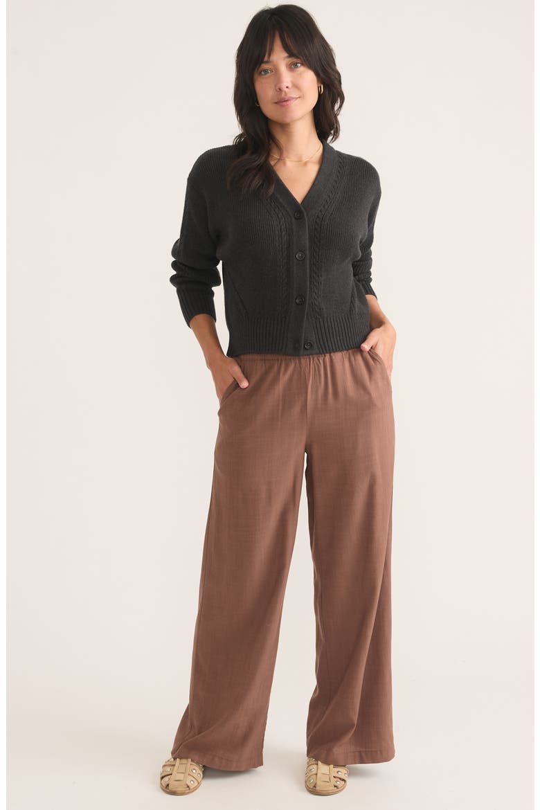 Allison Wide Leg Tencel® Lyocell Pants, Alternate, color, PINECONE