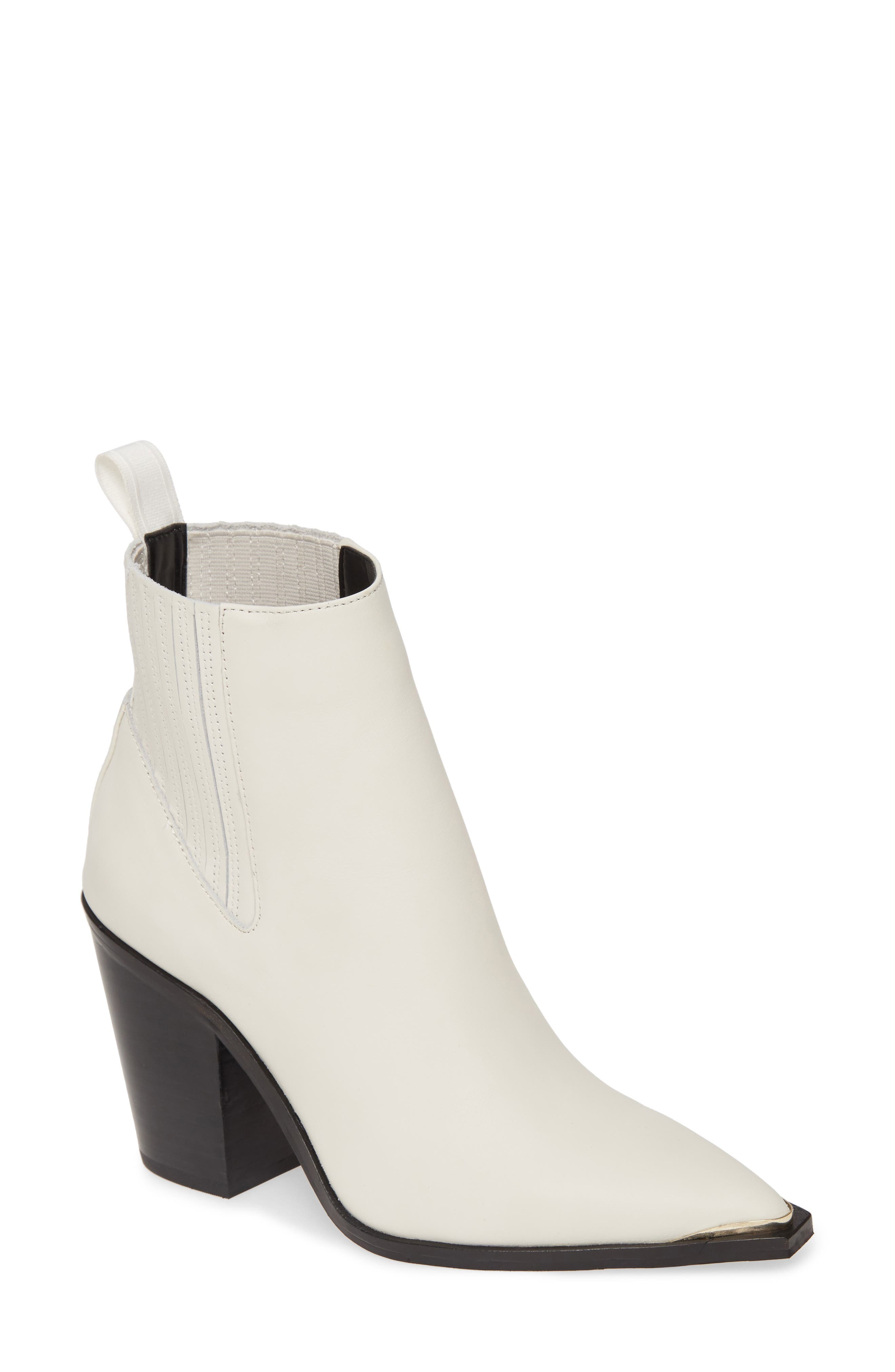 West Side Bootie, Main, color, WHITE LEATHER