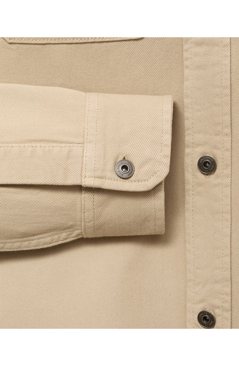 MANGO Cotton Denim Overshirt, Alternate, color, Beige