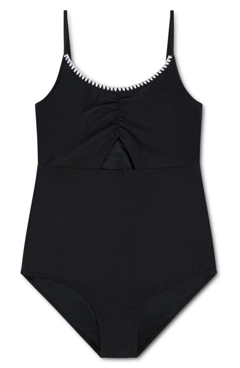 Kids' Cinched Cutout One-Piece Swimsuit (Little Kid & Big Kid)