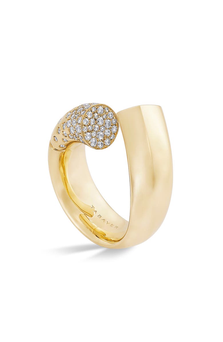 TABAYER Oera Pavé Diamond Ring, Alternate, color, Yellow Gold