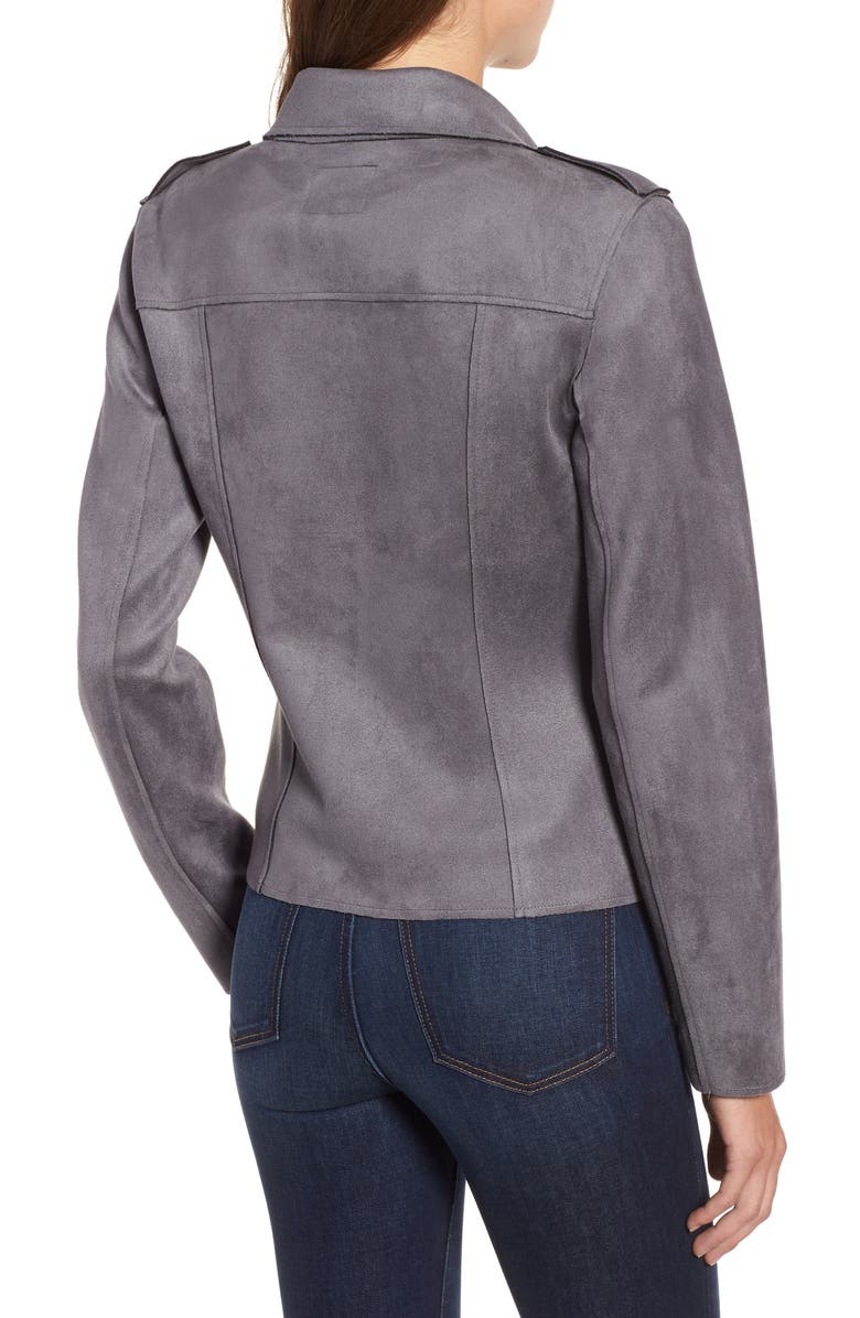 KUT from the Kloth Haddie Faux Suede Moto Jacket, Alternate, color, 