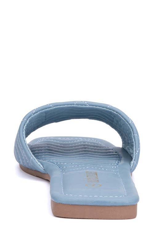 Olivia Miller Sundae Chevron Slide Sandal In Blue