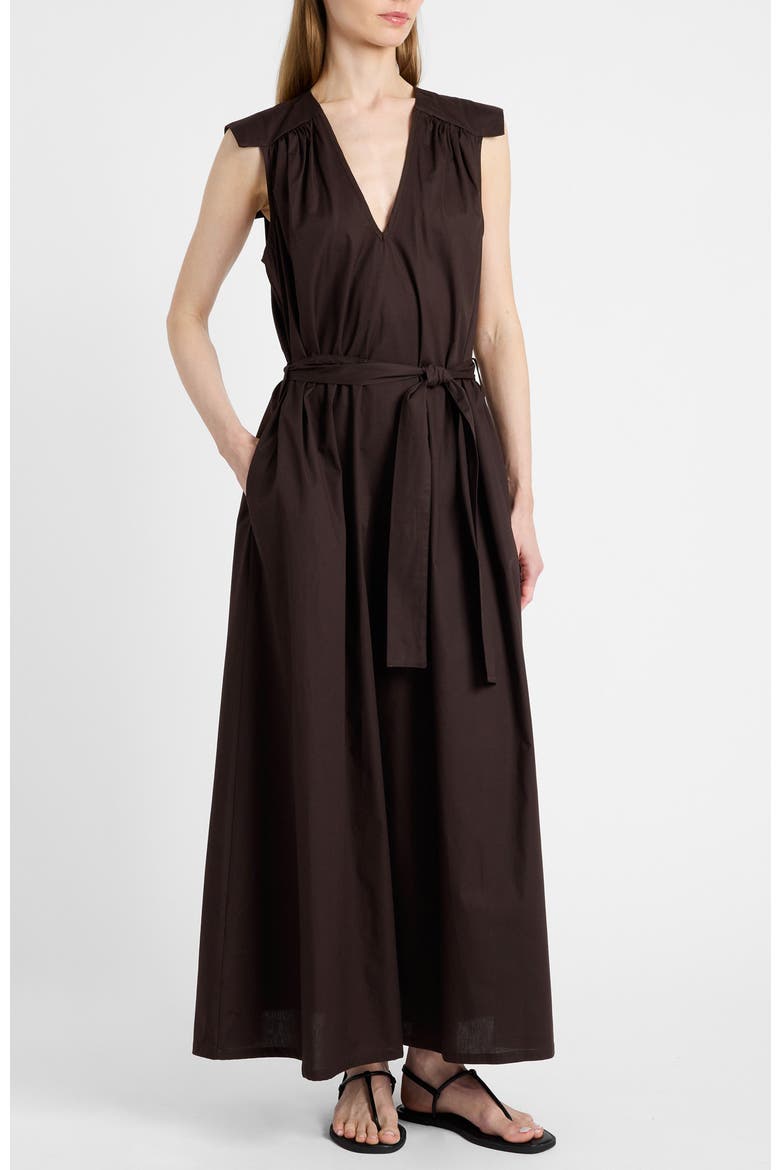 Niu Cap Sleeve Maxi Dress, Alternate, color, Coffee