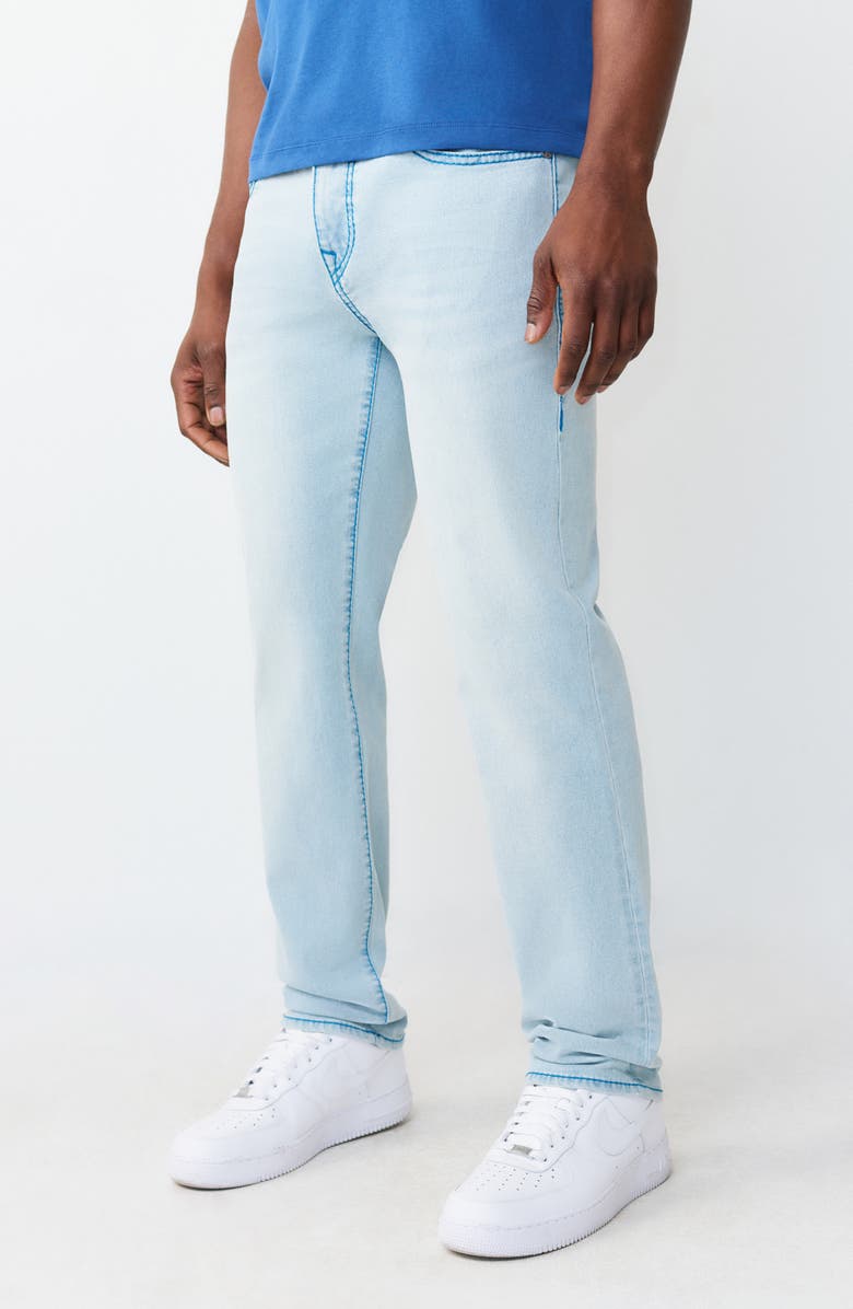 True Religion Geno Big T Flap Pocket Slim Fit Jeans, Alternate, color, Light Endless Wash