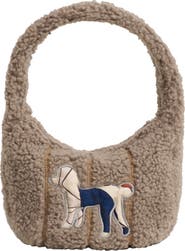 Lost Pattern "Pan Pan" Half Moon Shearling Bag