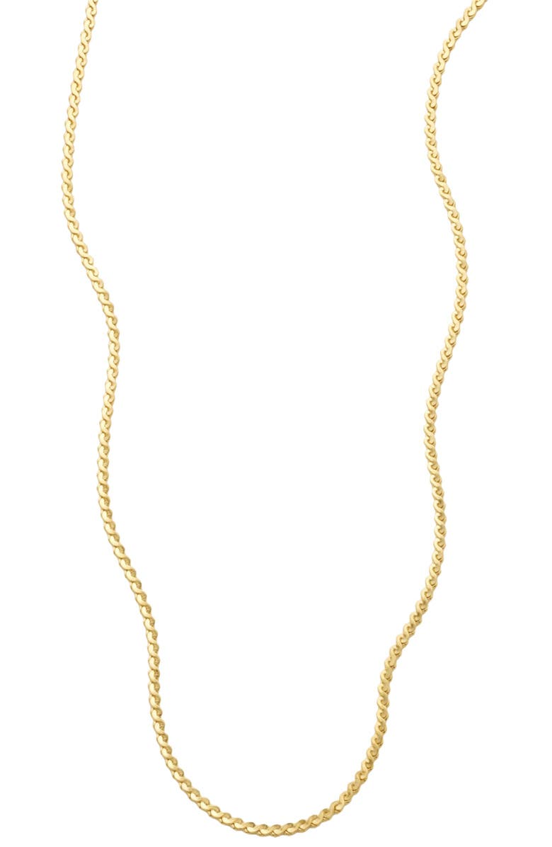 MADE BY MARY Serpentine Chain Necklace, Alternate, color, Gold Filled
