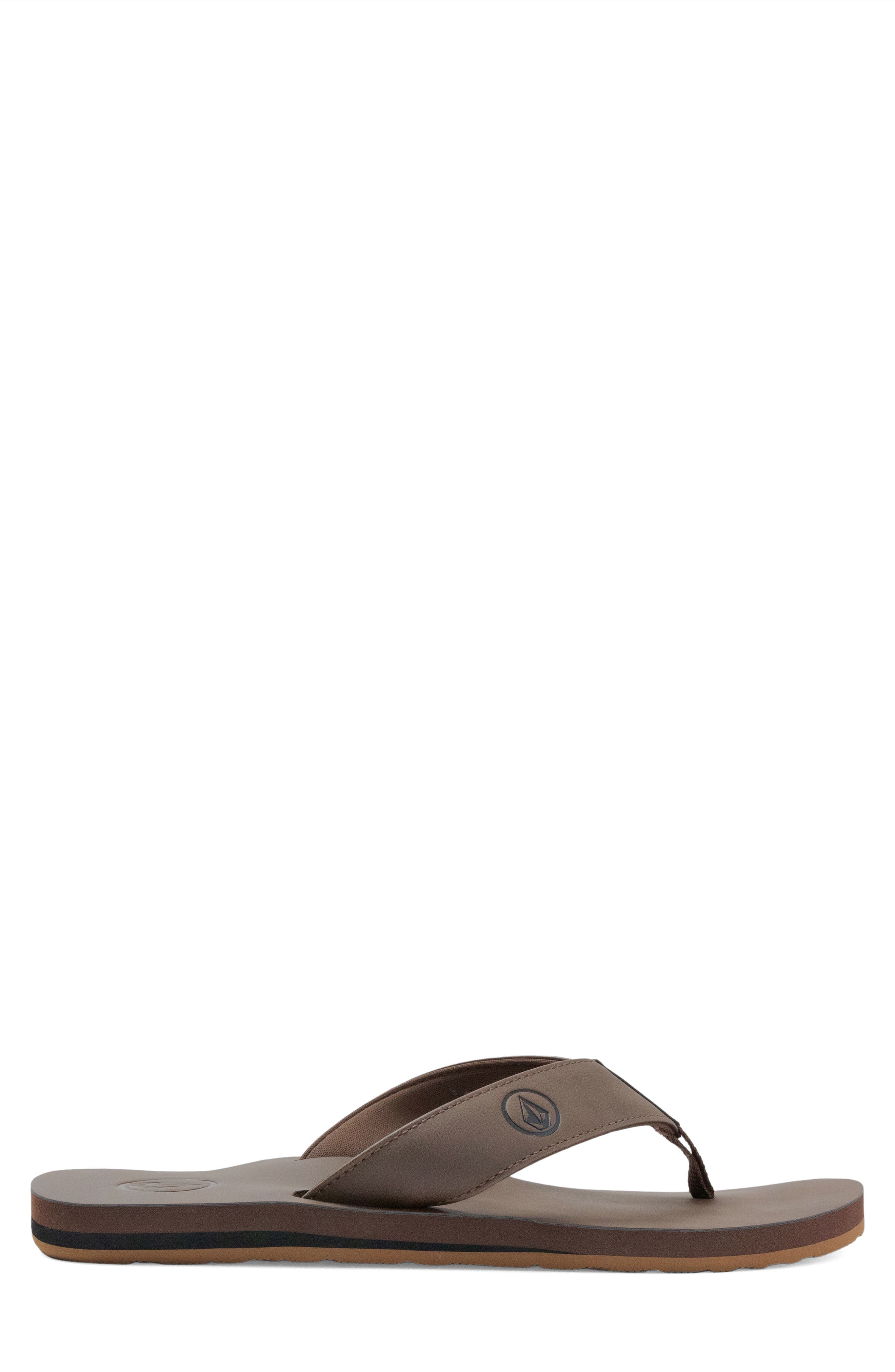 Vocation Leather Flip Flops, Alternate, color, BROWN