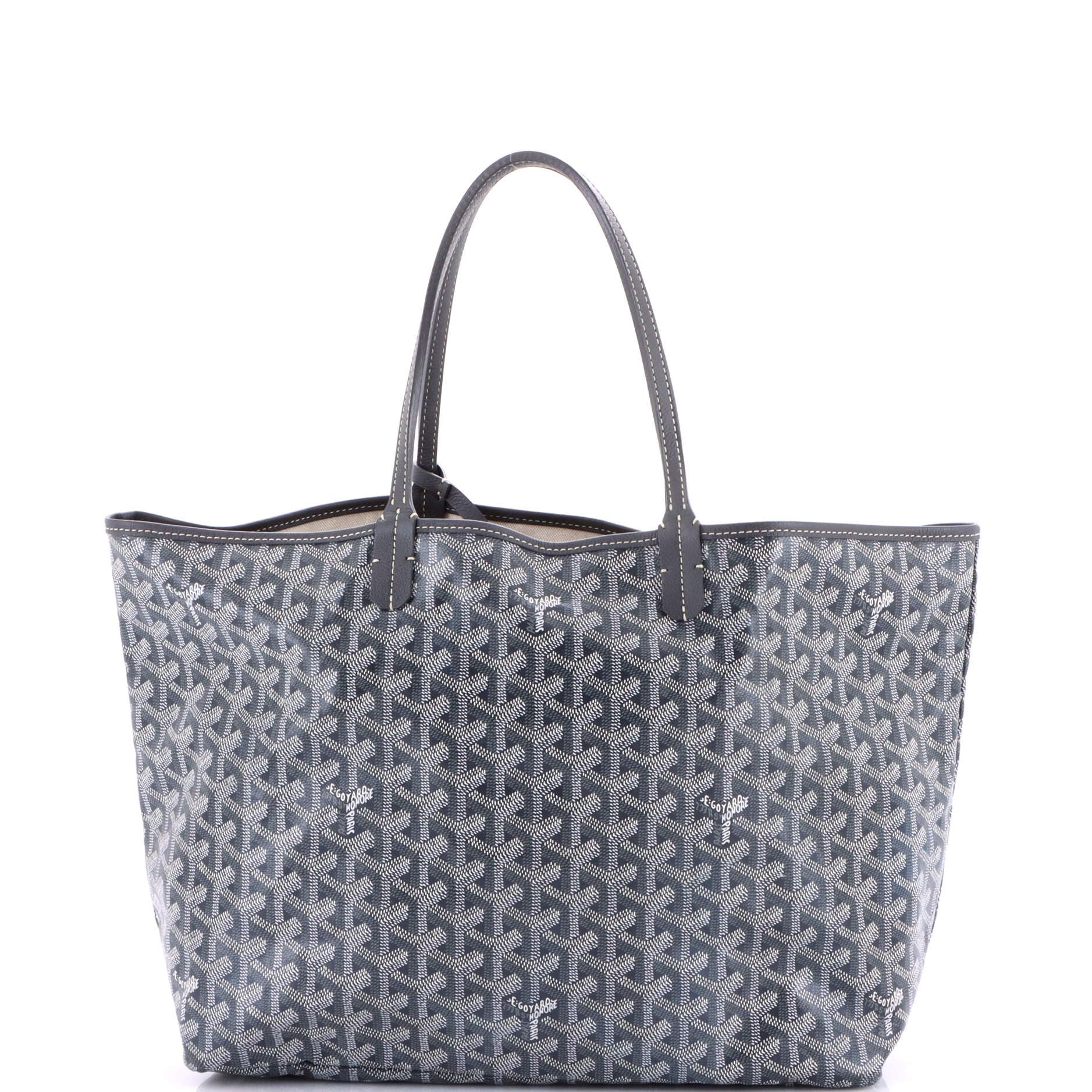 Pre-Owned Goyard Saint Louis Tote Coated Canvas PM, Main, color, Gray