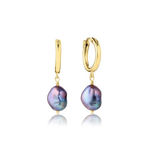 Adelle Pearl Hoop Earrings
