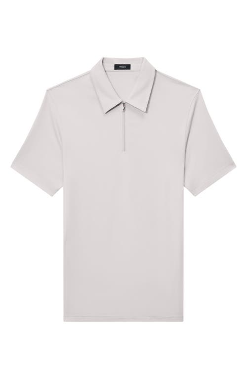 Theory Ryder Zip Polo In Fog