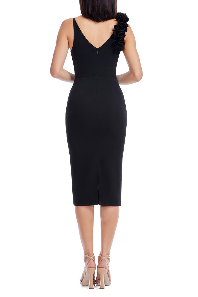 Nissa Body-Con Midi Dress, Alternate, color, BLACK