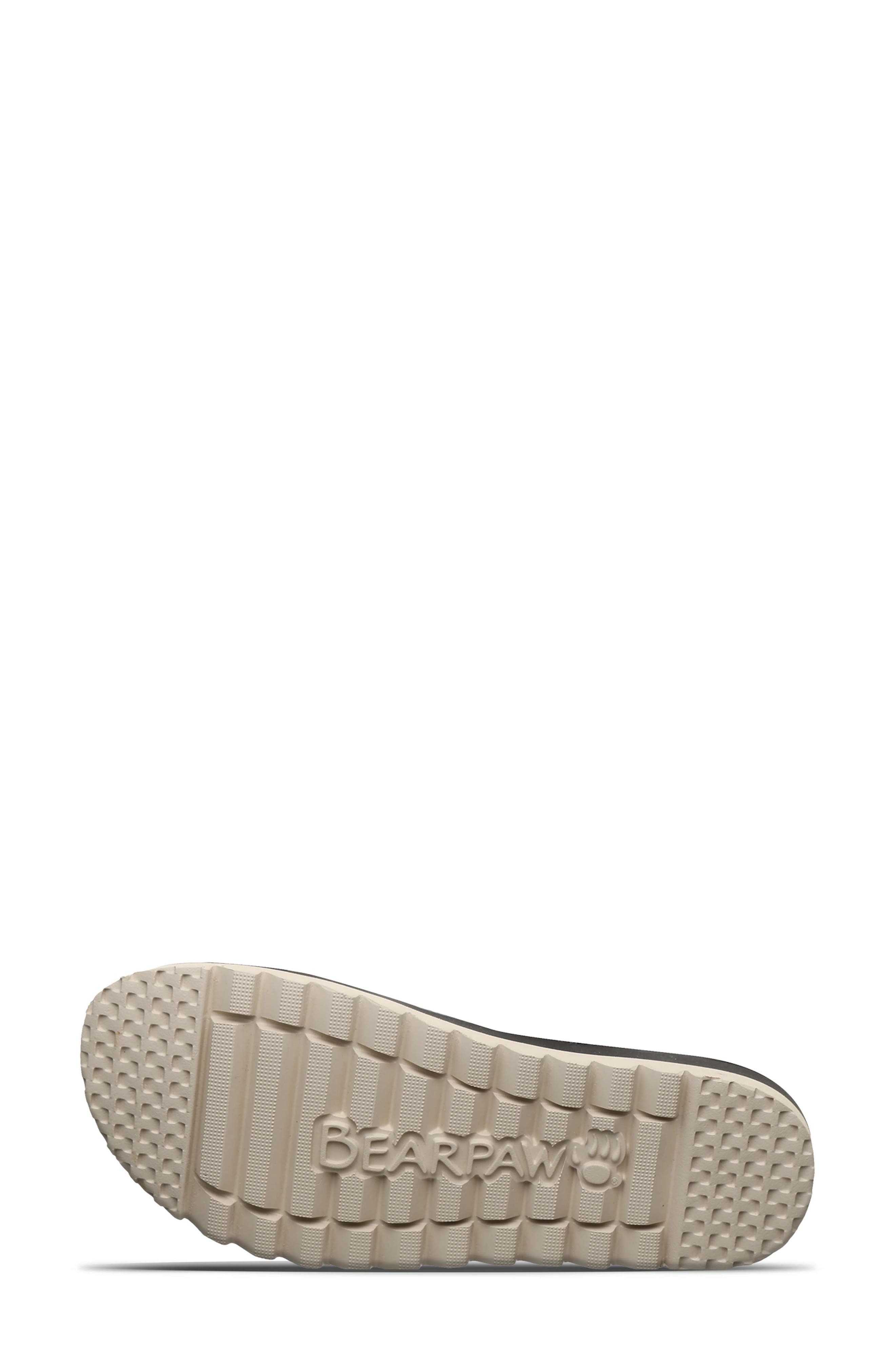 BEARPAW <p>Carina Faux Leather Slide Sandal (Women) </p>, Alternate, color, Black
