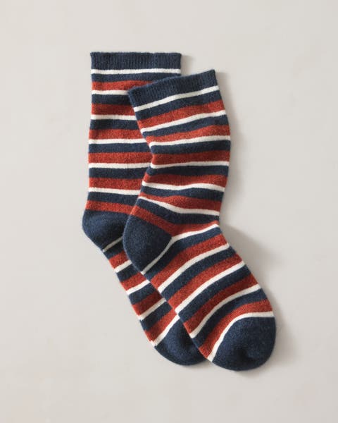 Cashmere Bold Striped Socks