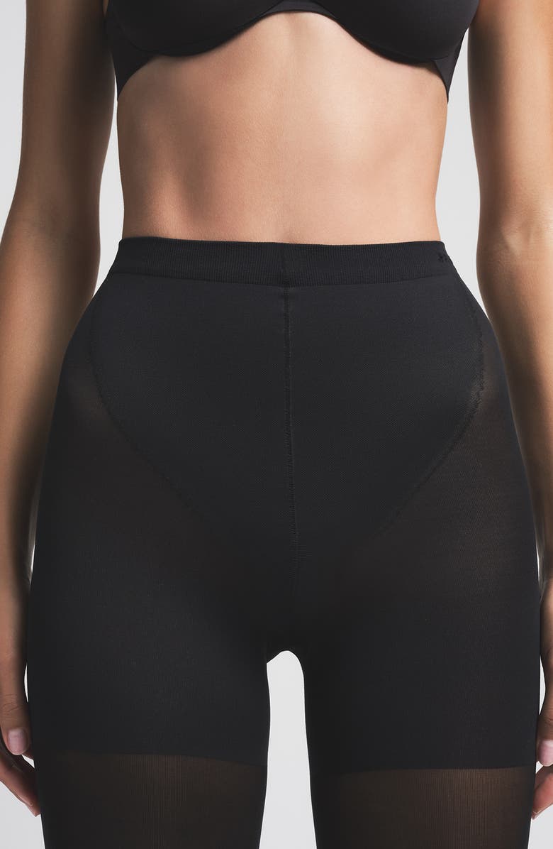 SKIMS Shaping Capri Tights, Alternate, color, Onyx