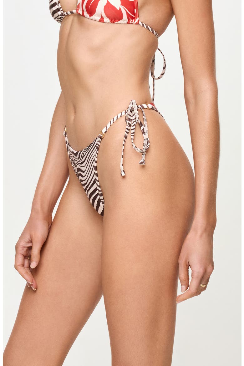 Banning Tanga Bikini Bottoms, Alternate, color, YOURE AN ANIMAL/HIBISCUS BLOOM