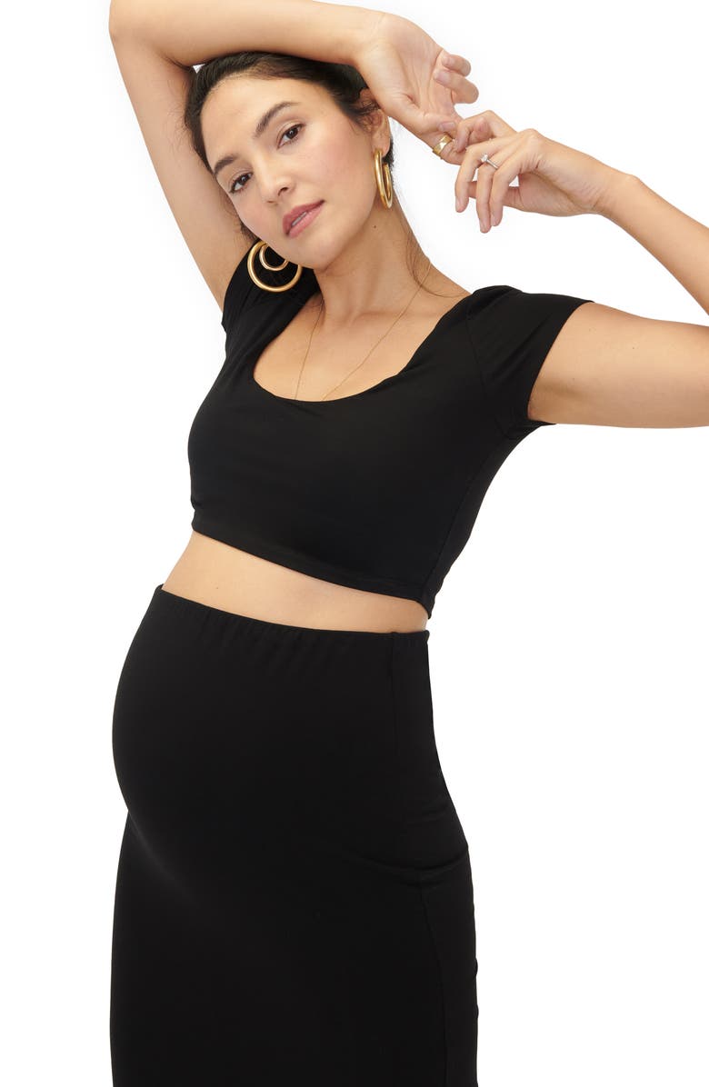 HATCH The Body Maternity Midi Skirt, Alternate, color, 
