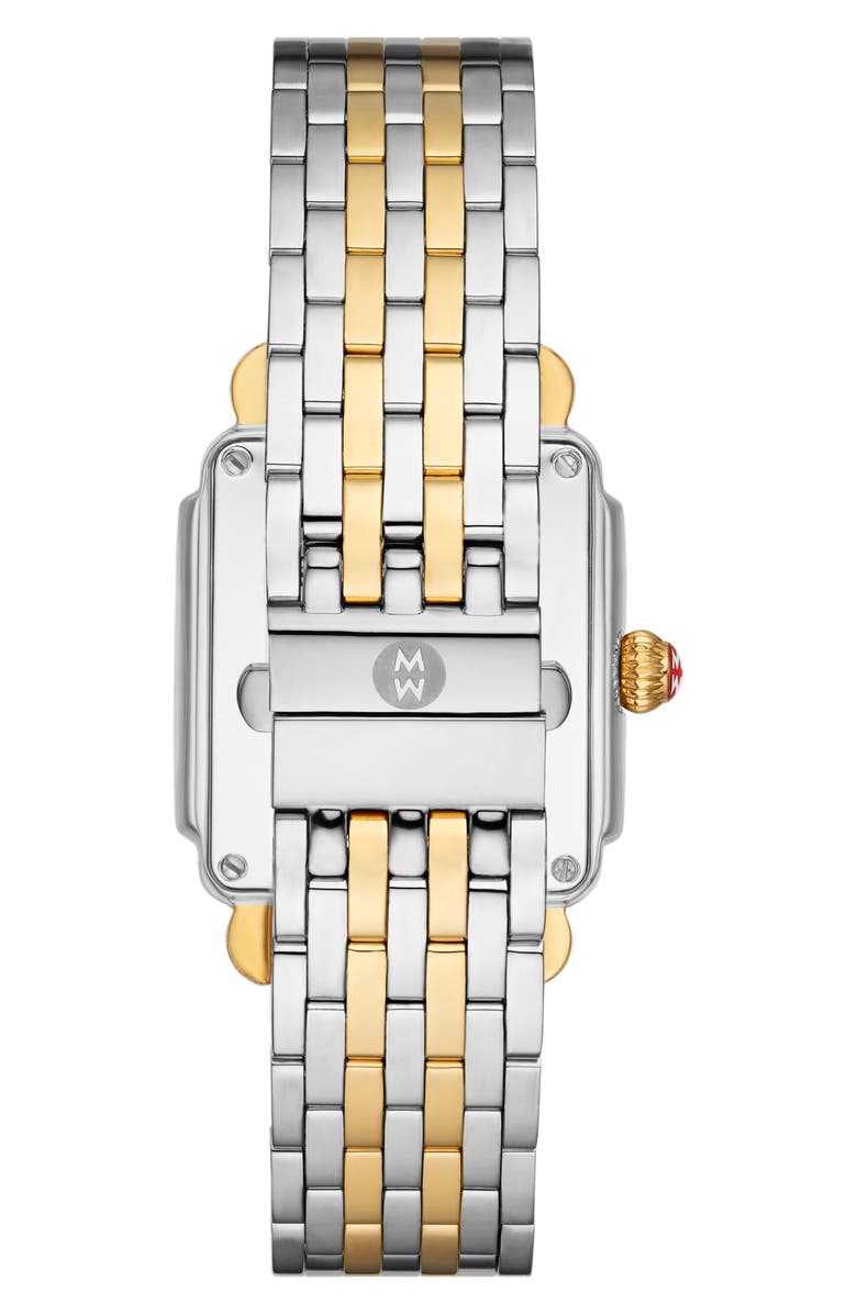 MICHELE Deco Mid Diamond Bracelet Watch,, Alternate, color, Two Tone
