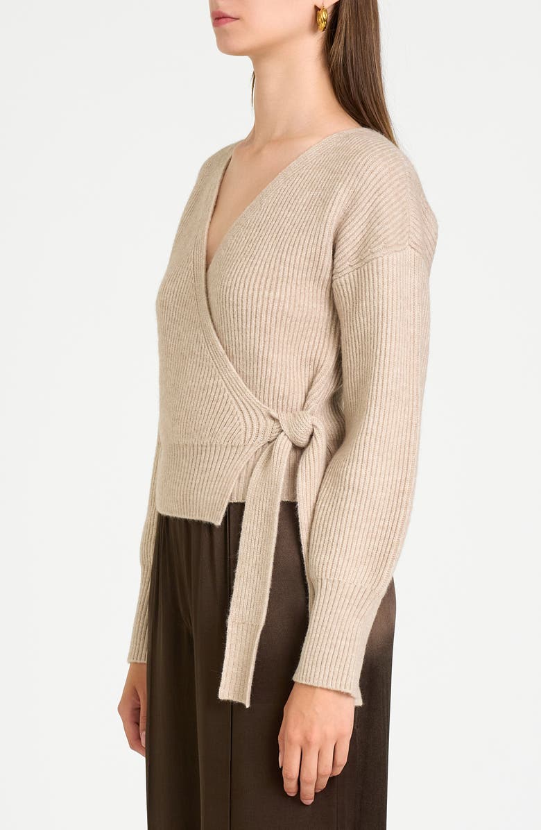 WAYF Terri Bouclé Rib Wrap Sweater, Alternate, color,