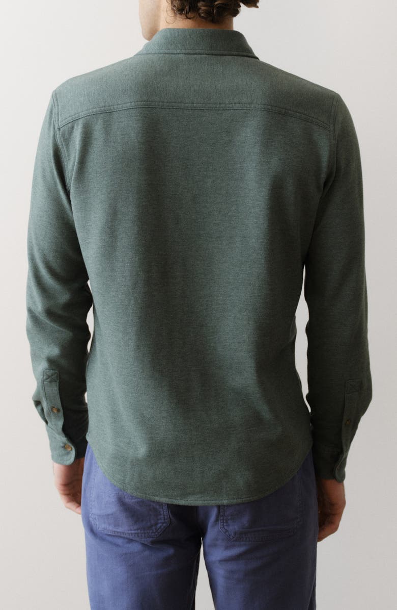 Marine Layer Pacifica Button-Up Shirt, Alternate, color, Green Heather