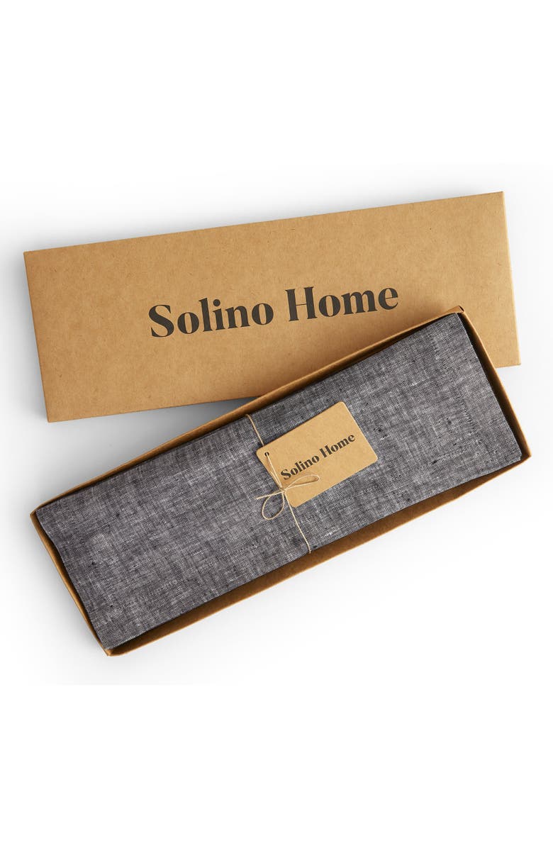 Solino Home Linen Placemats - Athena, 14" x 19", Alternate, color, Chambray Black