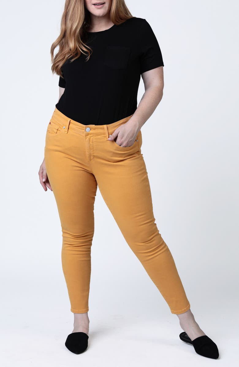 SLINK Jeans Medium Rise Jeggings, Alternate, color, Clementine