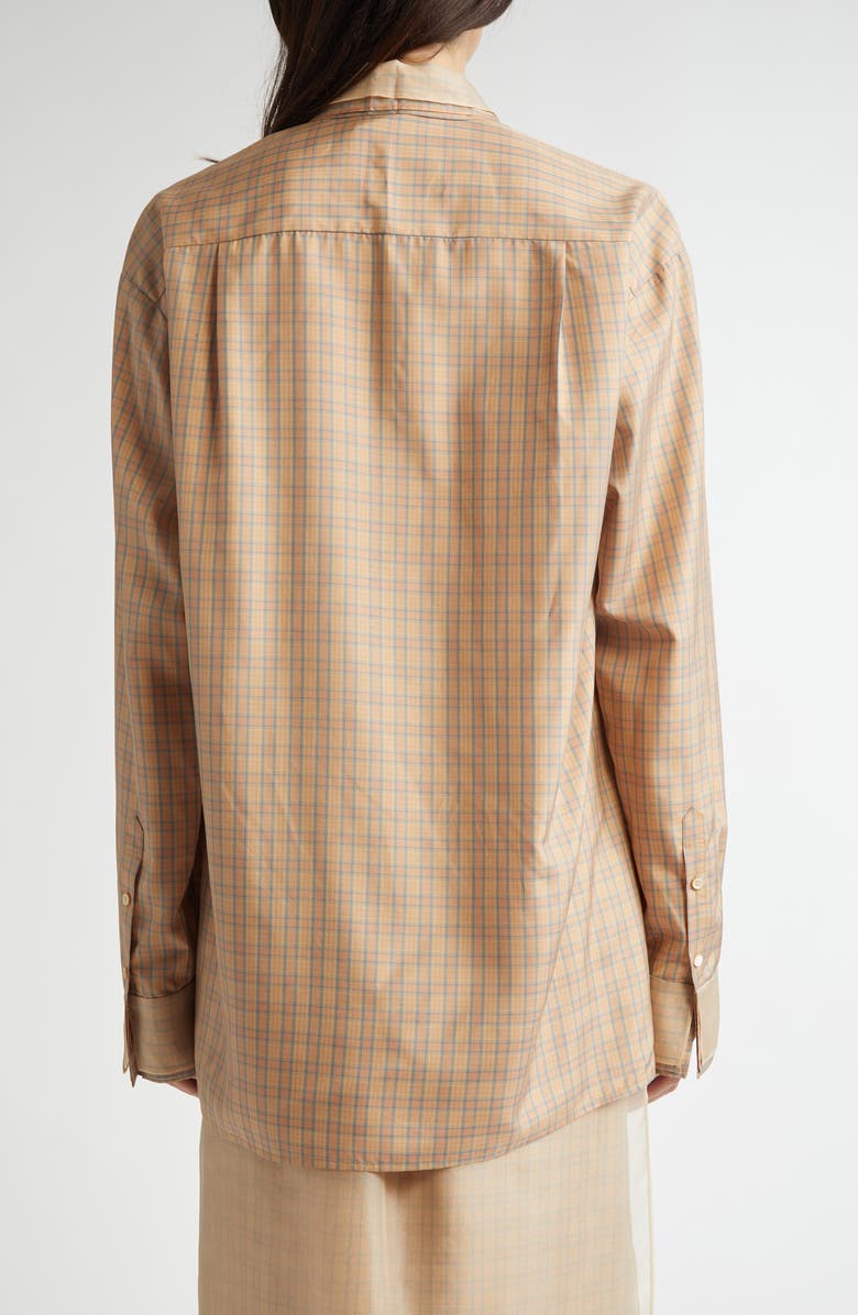 EENK Organza Trim Silk Shirt, Alternate, color,