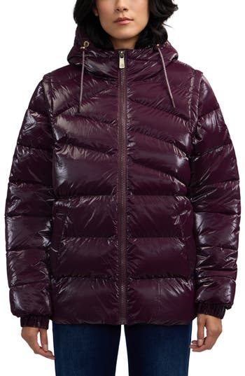Scotch & Soda Schyler Boxy Water Repellent Puffer Jacket In Purple