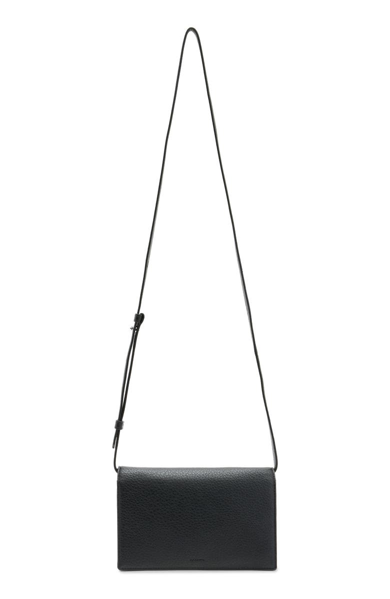 AllSaints Fetch Leather Chain Wallet, Main, color, 