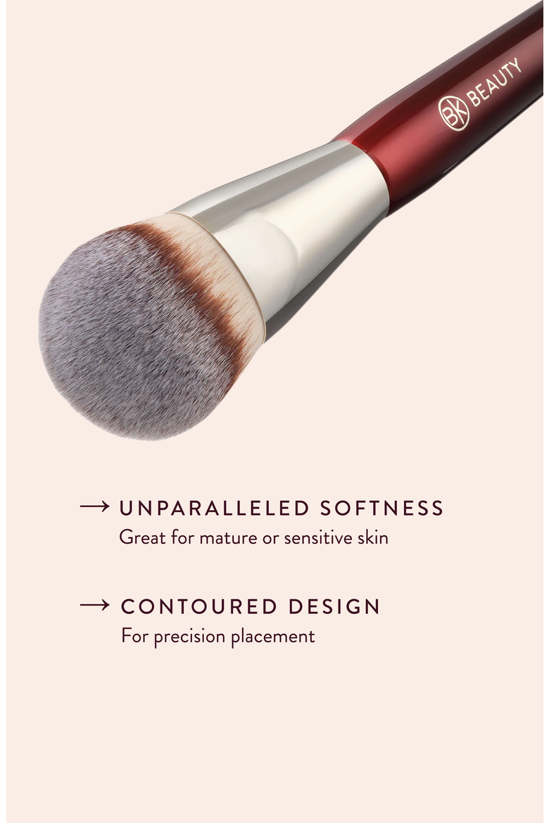 101 Contoured Foundation Brush, Alternate, color, Burgundy