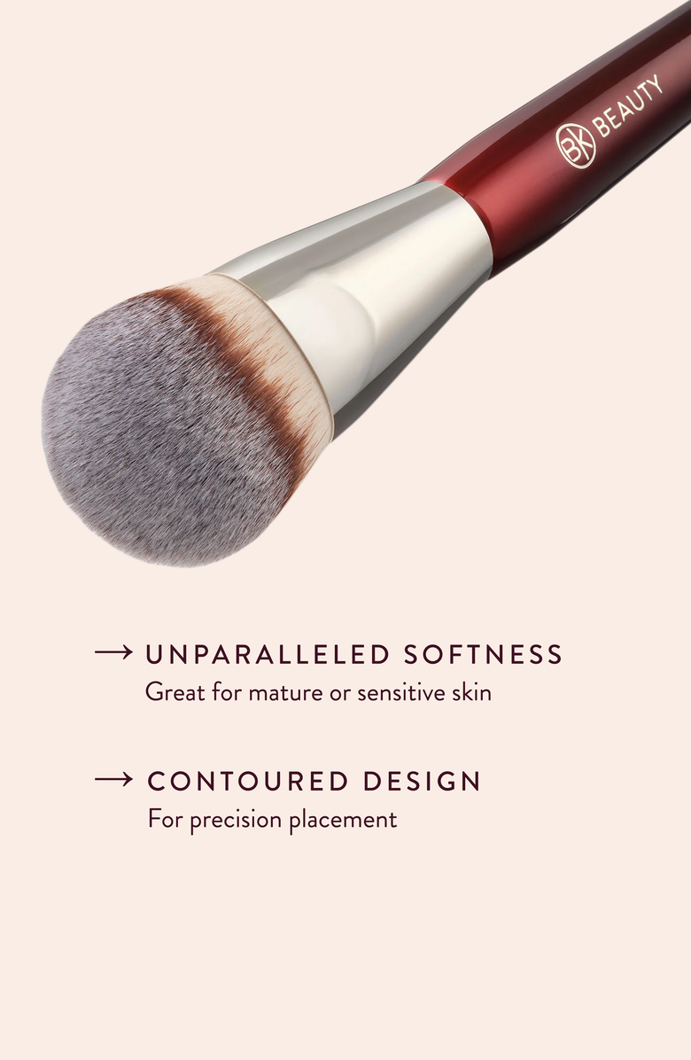 BK Beauty 101 Contoured Foundation Brush, Alternate, color, Burgundy