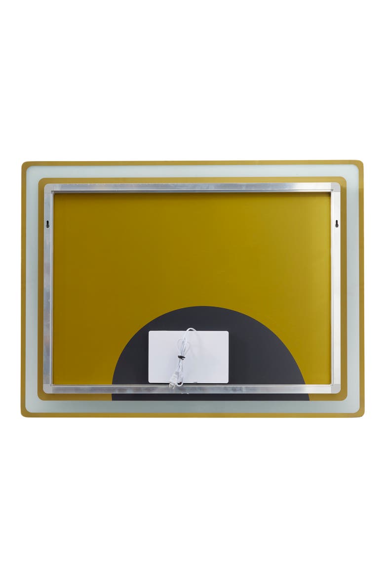 Silvertone Glass LED Mirror, Alternate, color, CLEAR