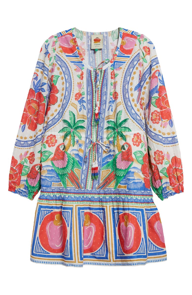 FARM Rio Flowers Beach Swiss Dot Minidress, Alternate, color, 