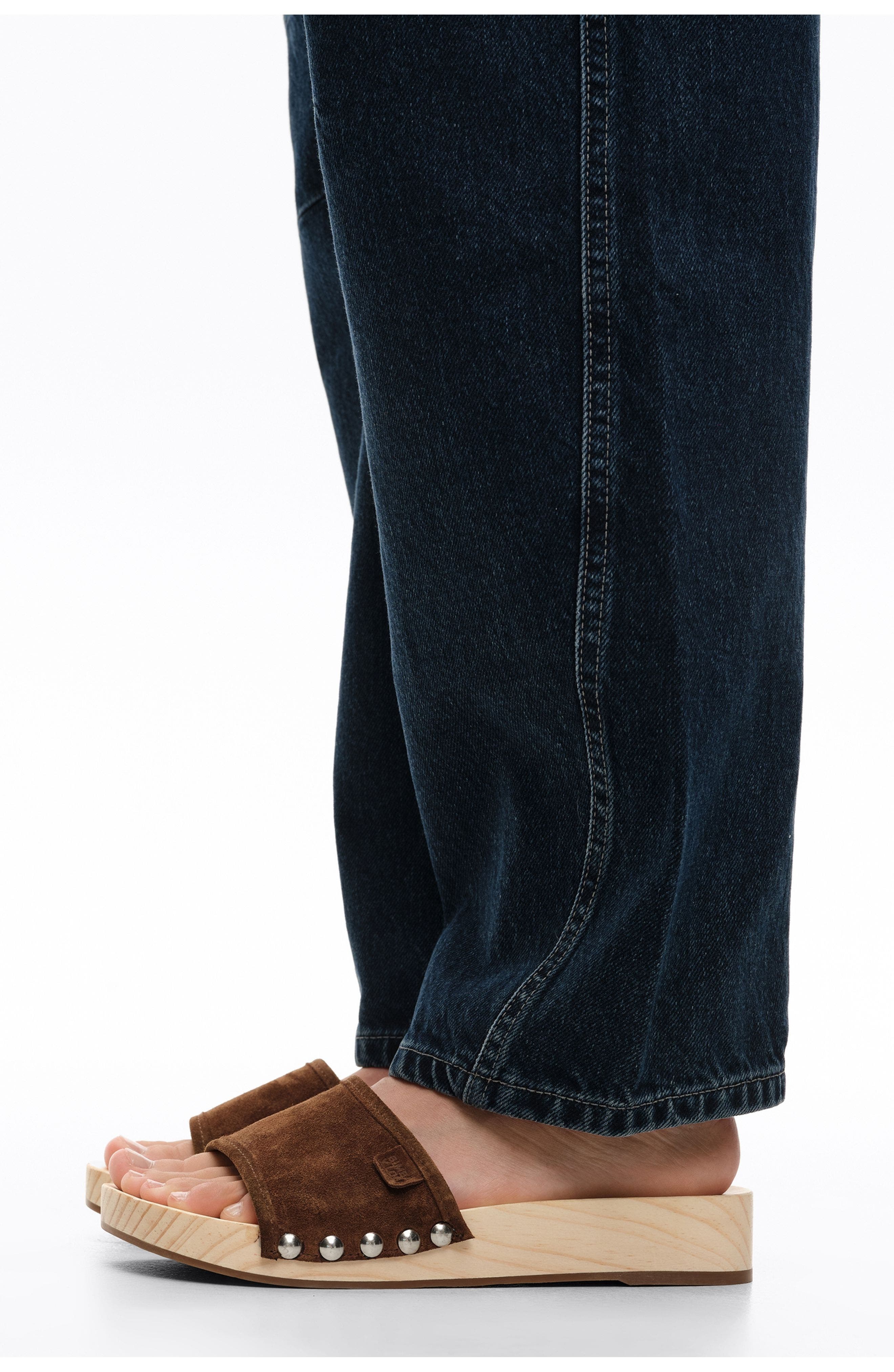Suede wooden platform sandal, Alternate, color, TOAST