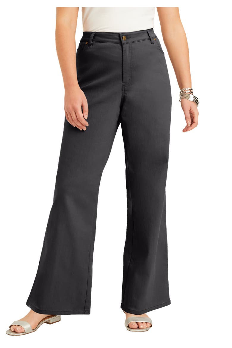 Curvie Fit Wide-Leg Jeans, Main, color, GREY