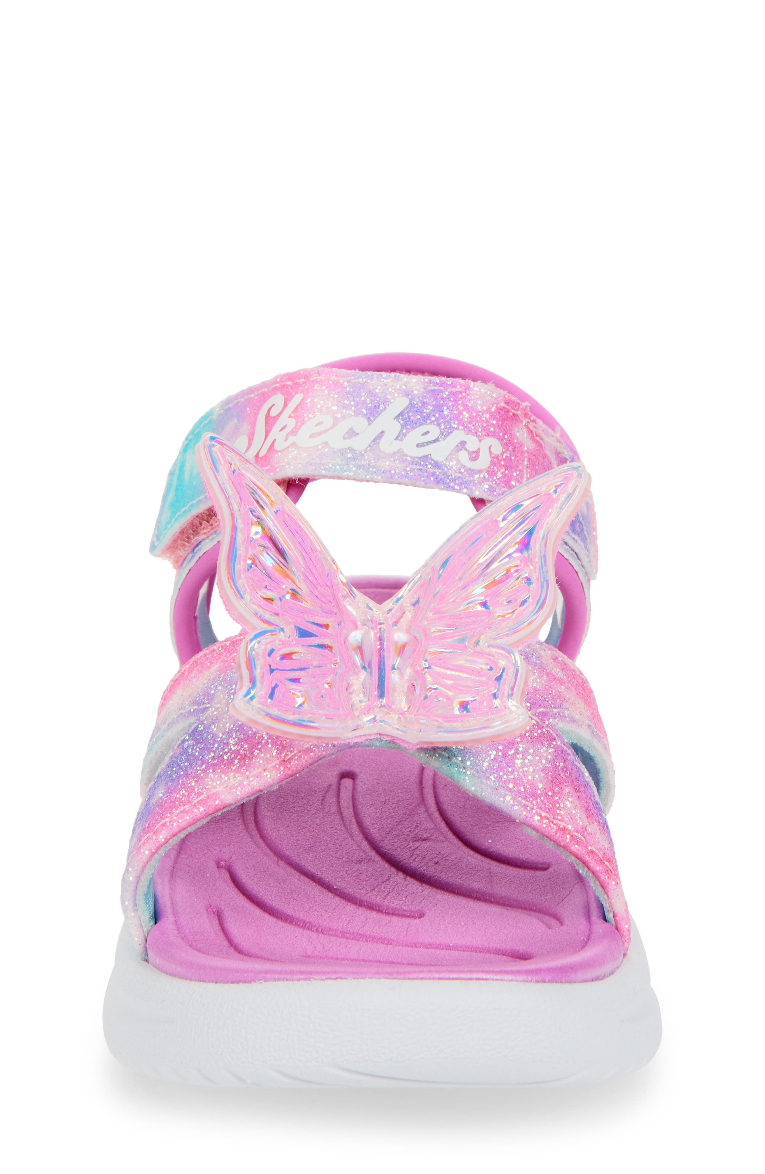SKECHERS Kids' Jumpsters Light-Up Sandal, Alternate, color, Pink Multi